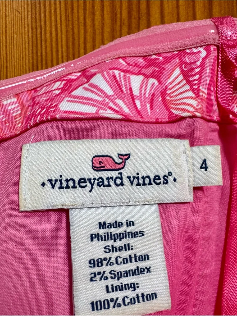 Vineyard Vines Strapless Pink Printed Sundress - Picture 7 of 7